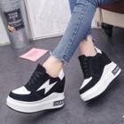 Flash Applique Platform Lace Up Sneakers