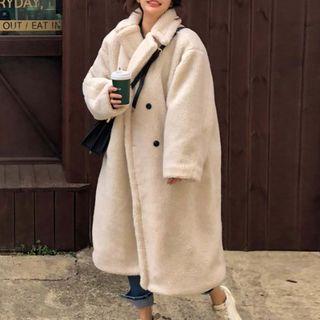 Buttoned Coat White - One Size