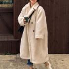 Buttoned Coat White - One Size