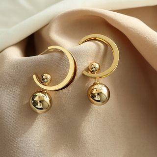 Ball Drop Hoop Earring