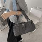Buckled Zipped Hand Bag