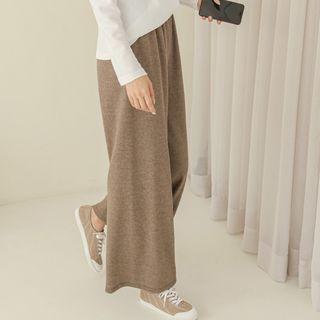 Napped Knit Wide-leg Pants