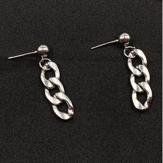 Sterling Silver Chain Drop Earring 1 Pair - 925 Silver - Silver - One Size