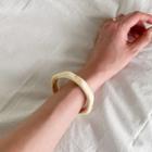 Faceted Faux-marble Bangle Ivory - One Size
