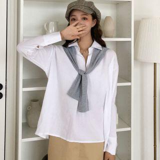 V-neck Shirt With Cape
