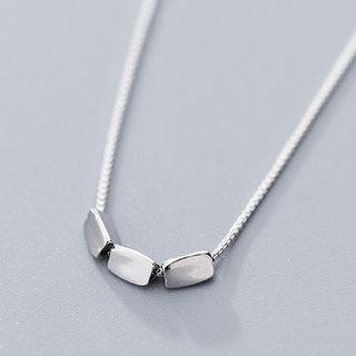 925 Sterling Silver Bead Pendant Necklace S925 Silver - Necklace - Silver - One Size