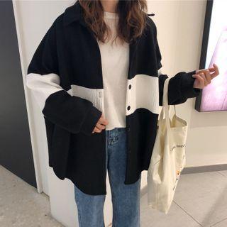 Color Panel Shirt Jacket