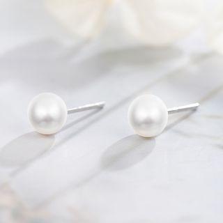 925 Sterling Silver Freshwater Pearl Earring As Shown In Figure - One Size