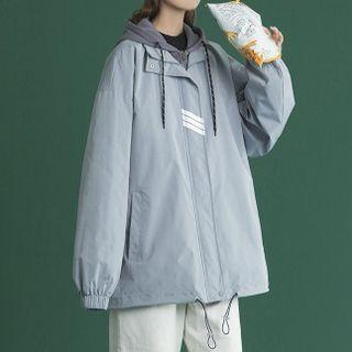 Hooded Mock Two Piece Windbreaker