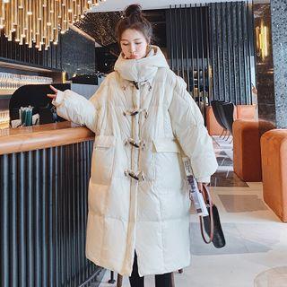 Padded Hooded Long Toggle Coat