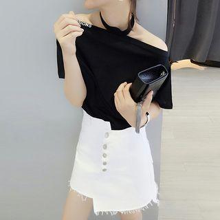 Halter Short-sleeve T-shirt
