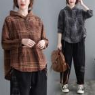 Plaid Henley Hoodie
