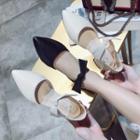 Bow Strap Pointy Toe Sandals