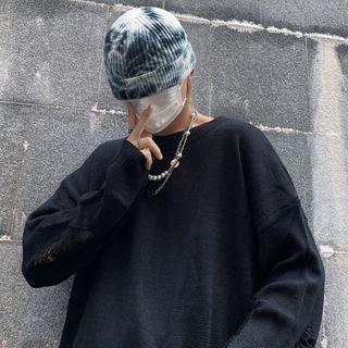 Tie-dyed Rib Knit Beanie