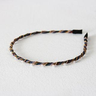 Faux-pearl Wave Headband As Shown In Figure - One Size