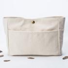 Canvas Button Cosmetic Bag