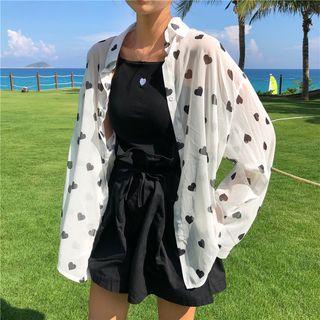 Heart Print Shirt / Spaghetti Strap Top