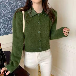 Long Sleeve Fleece Plain Cardigan