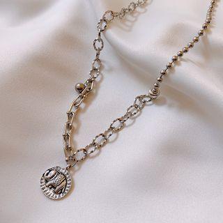 Elephant Pendant Alloy Necklace Elephant - Necklace - Silver - One Size