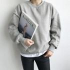 Crew-neck Brushed Fleece-lined Sweatshirt
