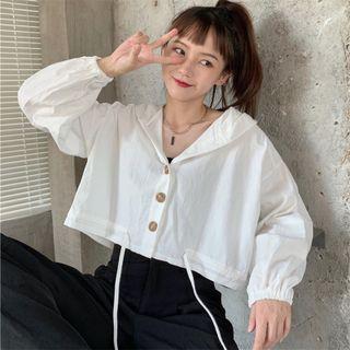 Cropped Button-up Light Jacket