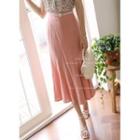 Linen-blend Long Skirt