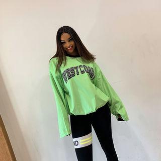 Letter Print Drawstring-waist Pullover