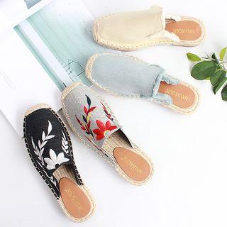 Espadrille Fringed Plain / Embroidered Mules