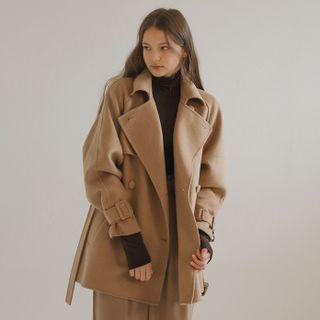 [black Label] Flap Belted Trench Jacket