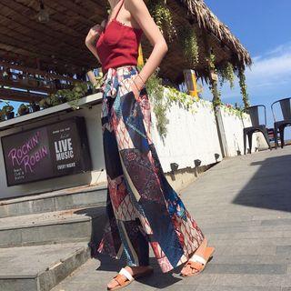 Paneled Wide-leg Pants