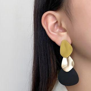 Irregular Matte Alloy Dangle Earring