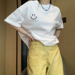 Long-sleeve / Short-sleeve Smiley Face T-shirt