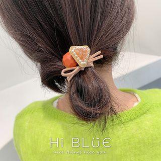 Faux Pearl & Rhinestone Hair Tie