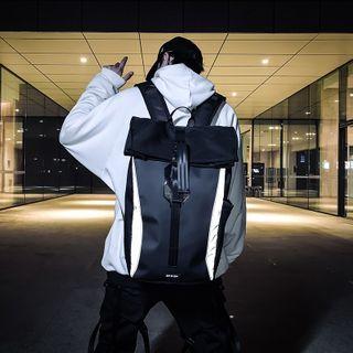 Color Block Bucket Backpack Black - One Size