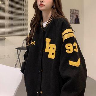 Number Embroidered Baseball Jacket (various Designs)