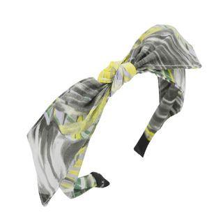Inset Wire Bow Foliage Hair Band Multicolor - One Size