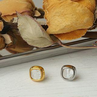 Square Shell Stainless Steel Earring