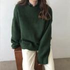 Long Sleeve Plaid Shirt / Plain Sweater