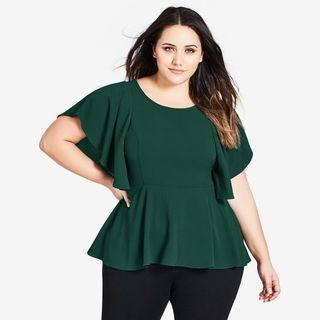 Crew-neck Short-sleeve Blouse