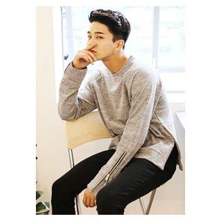 Zipped-sleeve Pullover