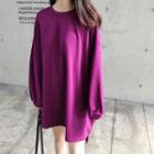 Plain Pullover Purple - One Size