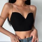 Spaghetti Strap Chained Crop Top