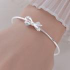 Bow Sterling Silver Bangle / Bow & Bell Sterling Silver Bangle