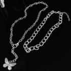 Set Of 2: Chain Necklace 01 - 1pc - Silver - One Size