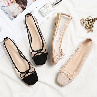 Bow Accent Transparent Flats