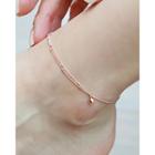 Ball-charm Silver Chain Anklet