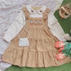 Corduroy Overall Dress Khaki - One Size