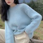 Cropped Fuzzy Sweater