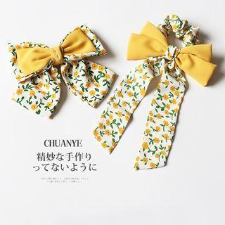 Flower Bow Hair Clip / Hair Tie / Scrunchie / Headband
