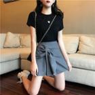 Heart-print T-shirt / Skort